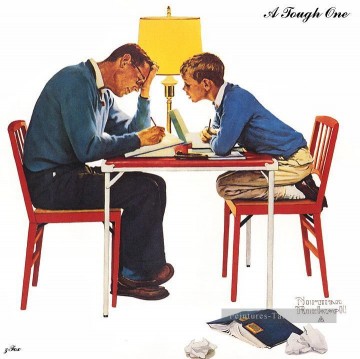 Norman Rockwell Painting - a tough one Norman Rockwell